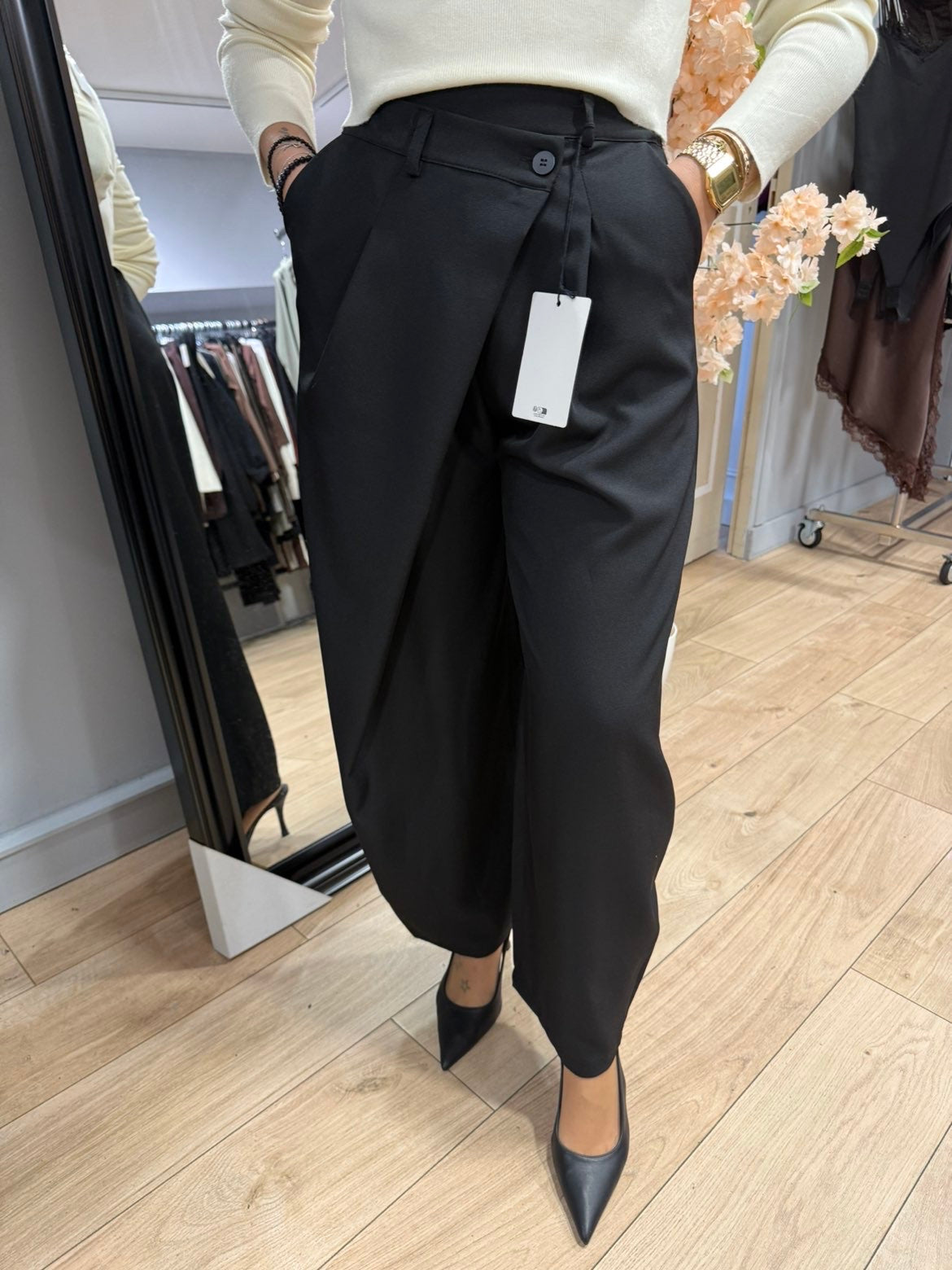Pantalon classique croisé
